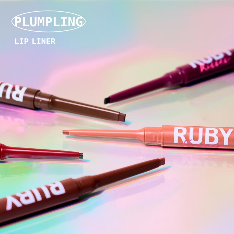 Ruby Kisses Lip Plumping Liner & Oil Booster Set, Instinct Lip Maximizer, Hydrating & Voluminous Lip Gloss Moisturizer, Smudge Proof, High Pigment