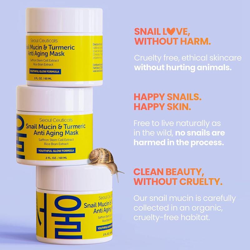 Seoul Ceuticals - Snail Mucin & Turmeric Anti Aging Mask (60ml) Skincare Skin Repair Comfort