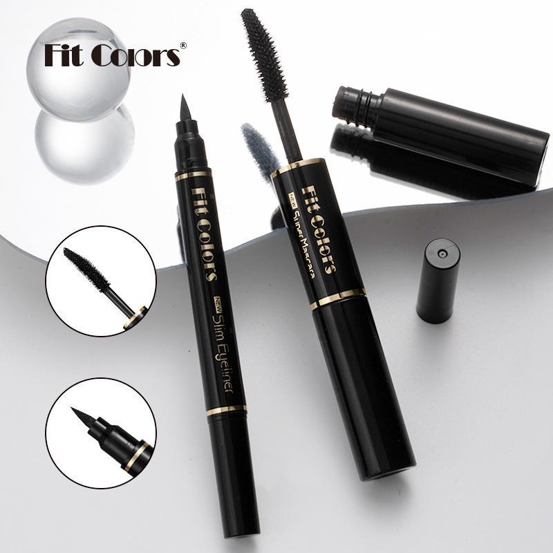 Double-ended Mascara Stick & Waterproof Long Lasting Eyeliner Pen Set, 2 Counts set Quick Drying Eyeliner Pen with Precise Flexible Tip & Comfortable Grip