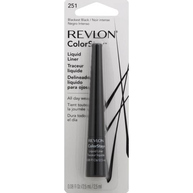 Revlon Liquid Eyeliner, ColorStay Eye Makeup, Waterproof, Smudgeproof, Longwearing with Ultra-Fine Tip, 251 Blackest Black, 0.08 Fl Oz (Pack of 1)