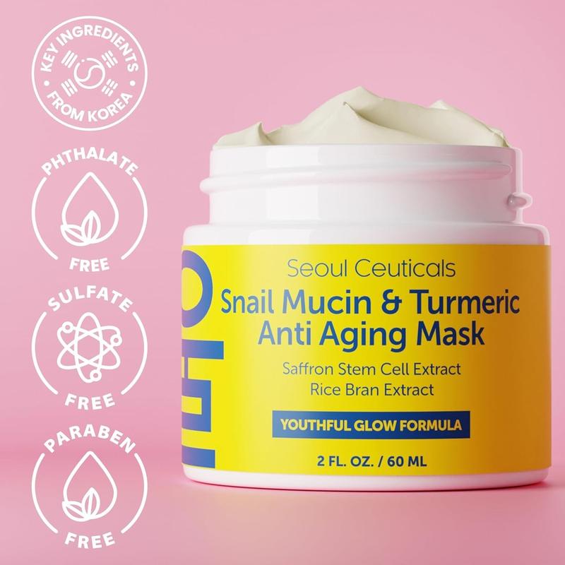 Seoul Ceuticals - Snail Mucin & Turmeric Anti Aging Mask (60ml) Skincare Skin Repair Comfort