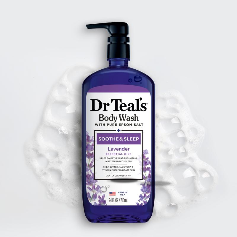 Dr Teal's Ultra Moisturizing Soothe & Sleep Body Wash with Lavender 24 oz. Pump Body Care