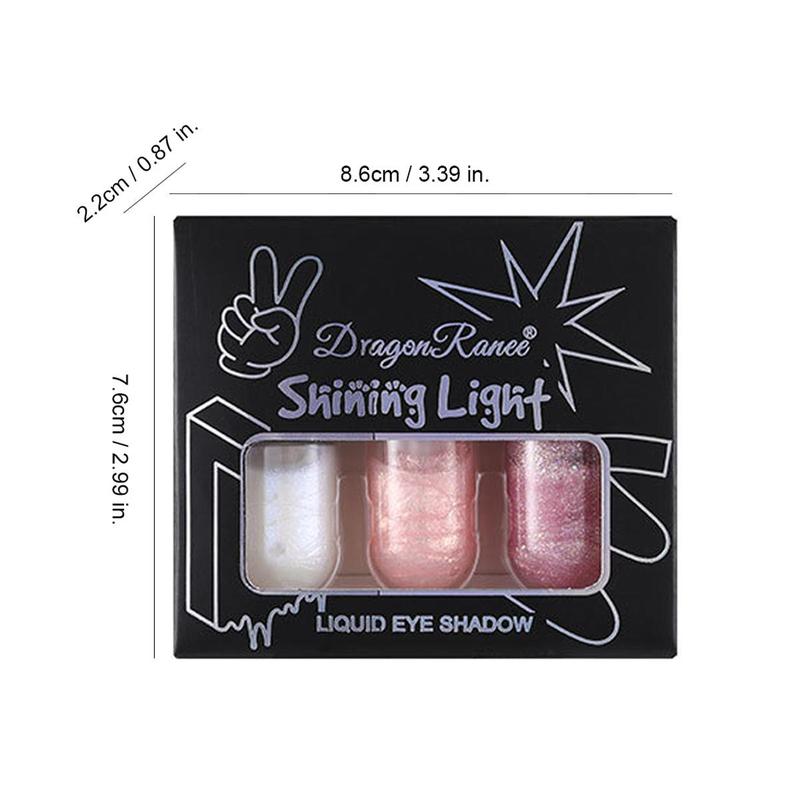 3pcs set Glitter Liquid Eyeshadow, Shimmering Eye Shadow Sticks, Sparkling Highlighting Makeup Products for Eyeshadow Lying Silkworm