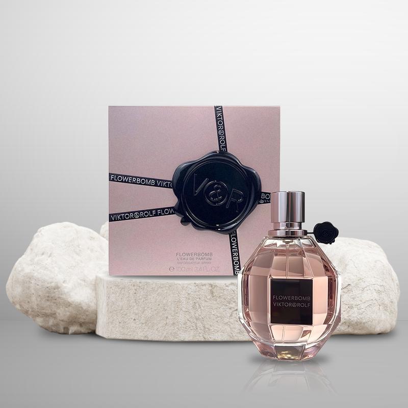 Viktor & Rolf Flowerbomb 3.4 oz 100 ml Eau De Parfum Spray for Women - Full Size Floral Fragrance with Cattleya, Jasmine, and Rose