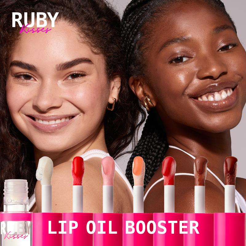 Ruby Kisses Lip Plumping Liner & Oil Booster Set, Instinct Lip Maximizer, Hydrating & Voluminous Lip Gloss Moisturizer, Smudge Proof, High Pigment