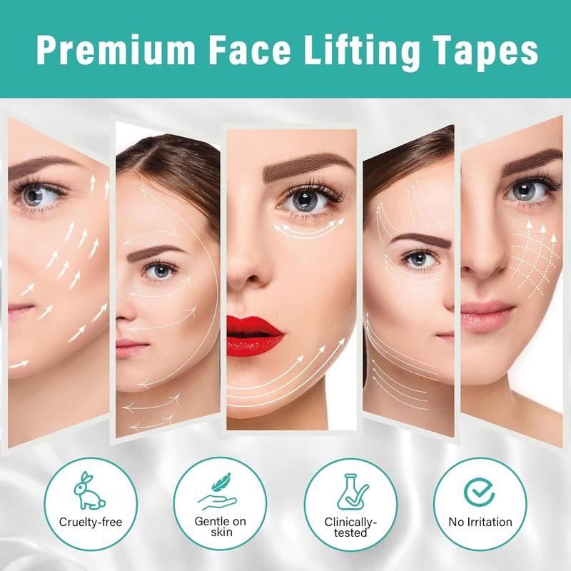 90Pcs face lift tape invisible,face lift tape,High Elasticity Instant Face Lift Tape V-Shaped For Lifting Sagging Skin, Hide Double Chin & Facial Wrinkles.