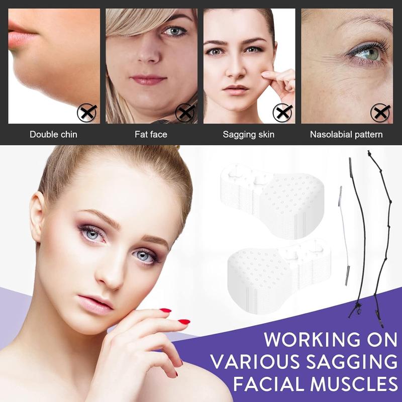 90Pcs face lift tape invisible,face lift tape,High Elasticity Instant Face Lift Tape V-Shaped For Lifting Sagging Skin, Hide Double Chin & Facial Wrinkles.