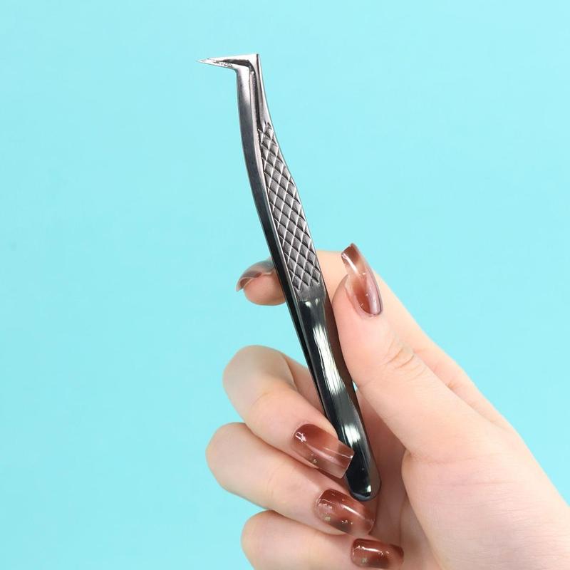 High Precision Stainless Steel Eyelash Extension Tweezer, Professional Makeup Tool For Women & Girls