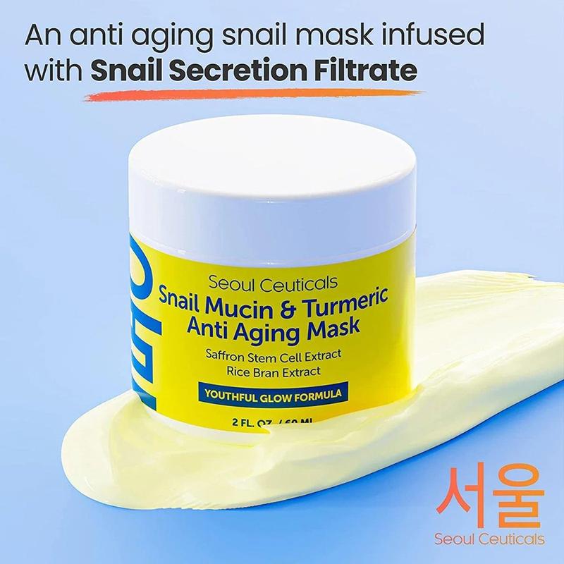 Seoul Ceuticals - Snail Mucin & Turmeric Anti Aging Mask (60ml) Skincare Skin Repair Comfort