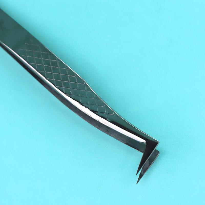 High Precision Stainless Steel Eyelash Extension Tweezer, Professional Makeup Tool For Women & Girls