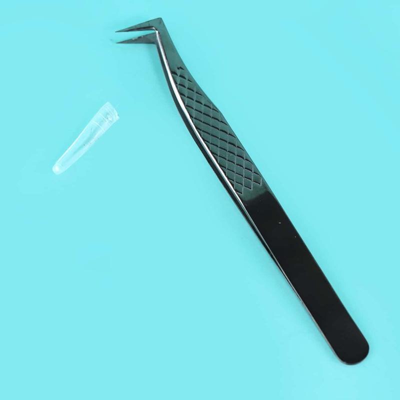 High Precision Stainless Steel Eyelash Extension Tweezer, Professional Makeup Tool For Women & Girls