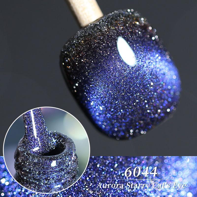 Glitter Cat Eye Nail Polish, DIY Long Lasting Shimmering Nail Art Tool, For Women & Girls