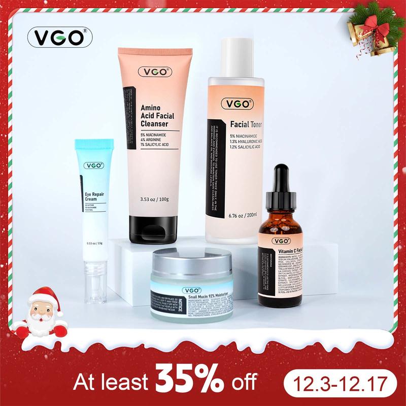 VGO Skincare 5-step Rountine Skincare Set All-in-One Simple Care Facial Care-B