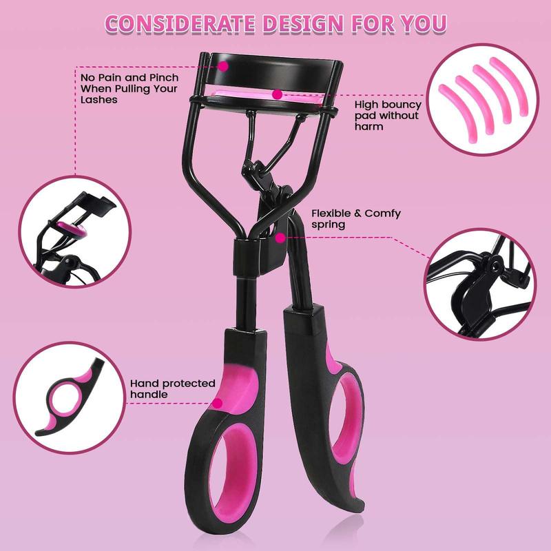 Eyelash Curler Set with Replacement Strips, Precision Beauty Tool for Curling Lashes, Durable Makeup Tool for Long-lasting Eye Enhancement