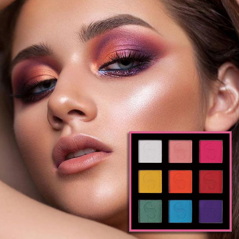 9 Color Eyeshadow Palette, High Pigmented Blendable Eye Shadows Makeup Palette, Long Lasting Shimmering Eye Cosmetic for All Styles & Occasions