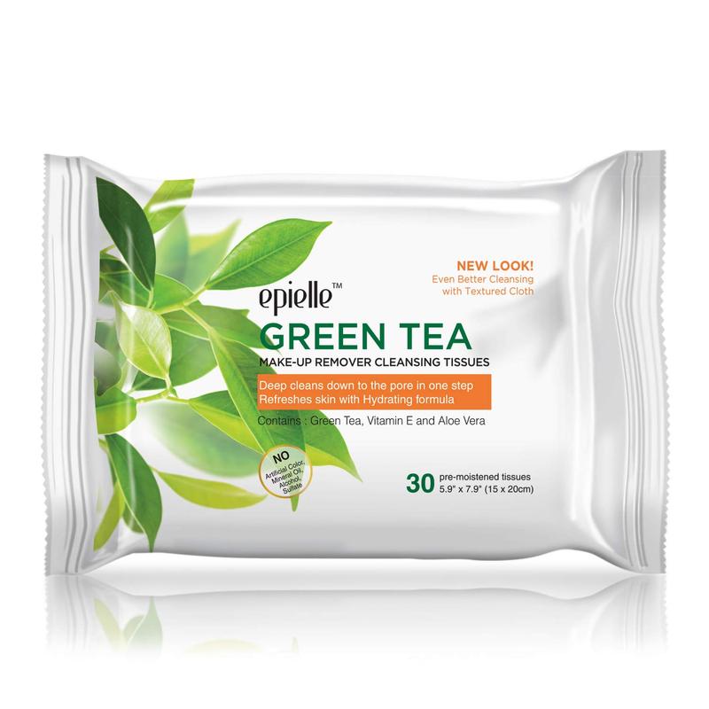 Makeup Remover Cleansing Wipes Tissue Green Tea 30 Count 6 Pack | Removes Dirt, Oil, Makeup