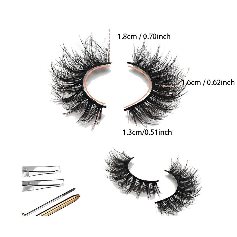 Cosmetic Supplies, Fluffy False Eyelashes, 7 Pairs Thick Dramatic Cat Eye Lashes, Natural Curling Eye Makeup Strip Lashes, Eye Makeup, Lashes Extension Kit