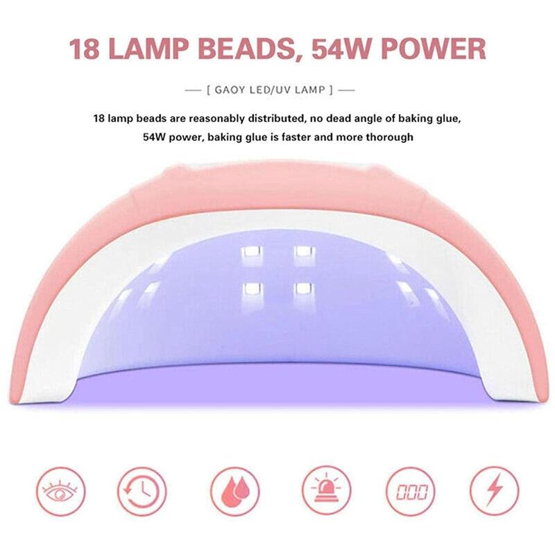 Nail Lamp Nail Art & Nail Care Machine, Portable Nail Dryer, Special Nail Polish Glue Baking Lamp for Nail Art DIY Use, Gentle Manicure Accessories for Home and Salon Use,Gifts for Girlfriends