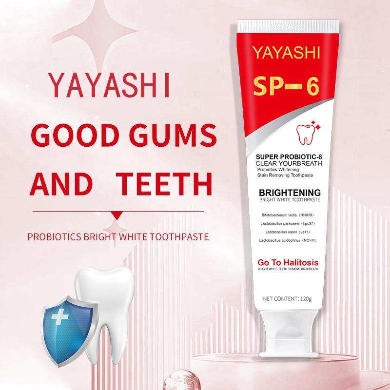 YAYASHI SP-6 Toothpaste Oral Health Management,sp-6 ultra whitening toothpaste probiotics,probiotic whitening toothpaste sp-6,Fresh Breath,whiten toothpaste,pasta dental,bakingsoda toothpaste,trending toothpaste,pasta blanque adora dental,oral hy glene