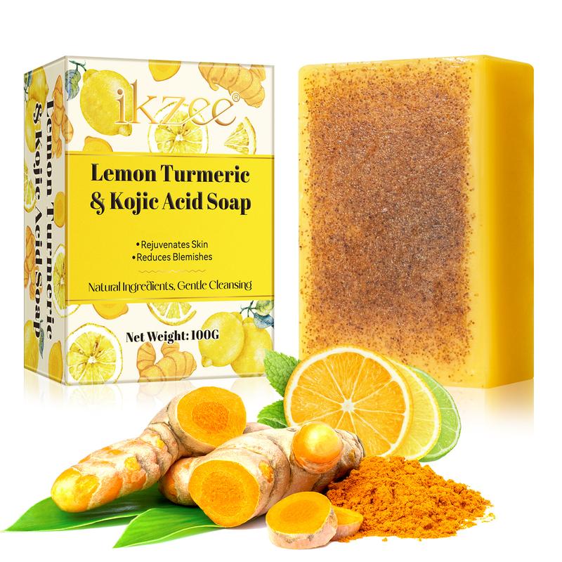 Lemon Turmeric Tartaric Acid Soap-Gentle Soap，Cleanses Body &Face (100g)