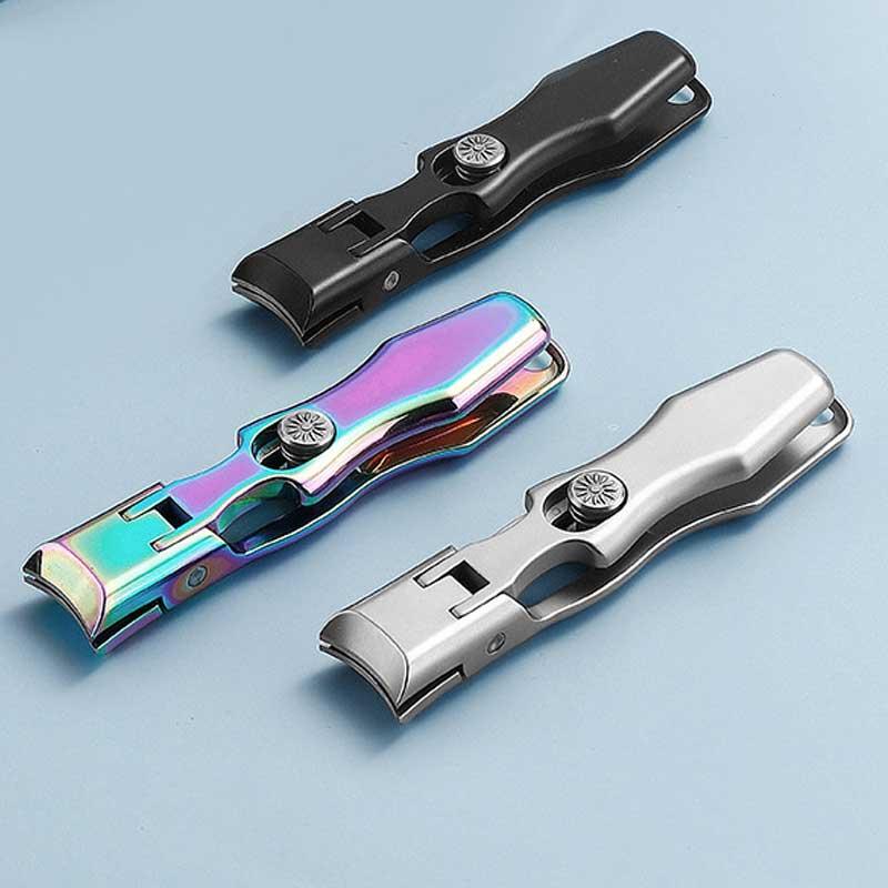 Stainless Steel Nail Clipper, 1 Count Portable Nail Trimmer with Positioning Lock for Christmas Gift, Professional Manicure & Pedicure Tool for Home & Salon Use