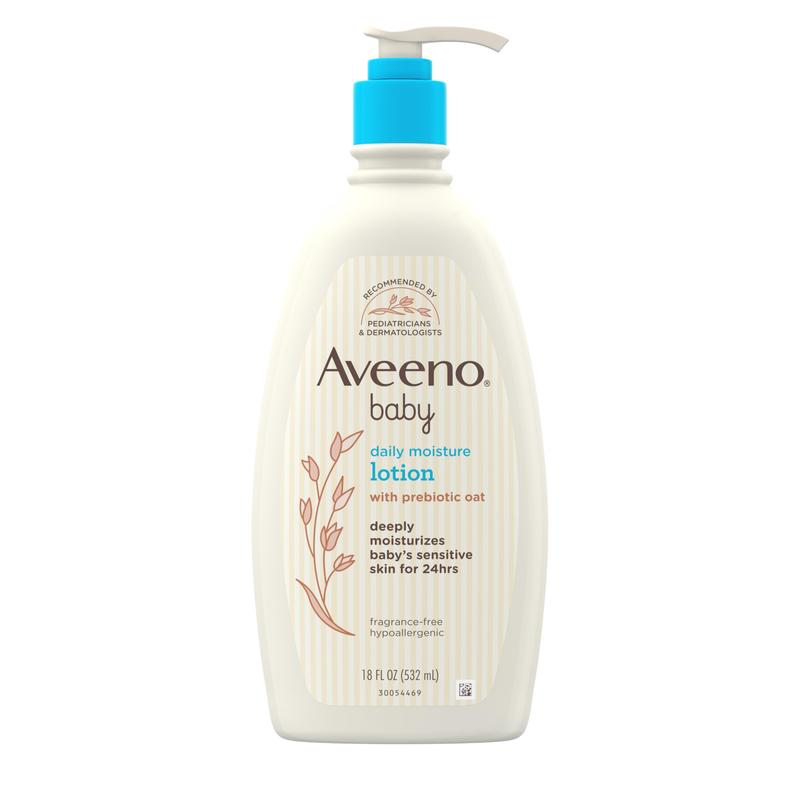 Daily Moisture Body Lotion for Sensitive Skin,  Nourishing Oatmeal to Deeply Moisturize  Skin, Fragrance-Free, 18 fl. oz