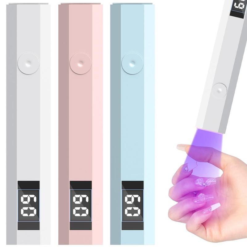 LED Portable UV Nail Lamp with Time Indicator, 1 Count USB Rechargeable Small UV Light for Gel Nails, Dryer & Polish Nail Glue Light for Home Nail Salon, Christmas Gift