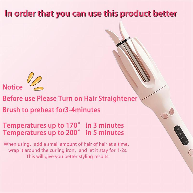 Automatic Hair Curling Iron, 28mm Hair Curler, Negative Ion Automatic Hair Hair Curl Wand, 4 Modes Temperatures Curling Iron for Women, Hair Styling Tools for Home, Back To School, Hair Curler