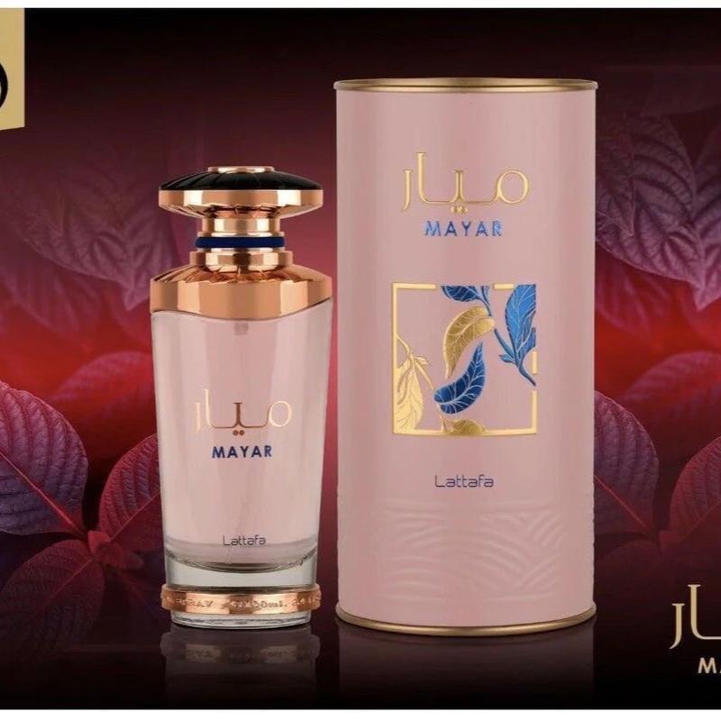 Lattafa Perfumes Mayar For Women 3.4 oz Eau De Parfum Spray Floral Fragrance Blend Jasmine Aroma Scented Cosmetic Jasmine Vanilla Violet Cologne