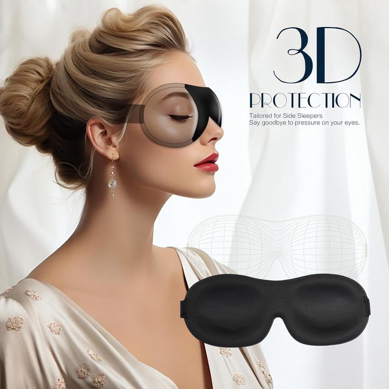 Sleep-Eye-Mask-for-Side-Sleepers: Light Blocking Eye Mask for Sleeping 3D Blackout Eye Cover Women Men, Travel Blindfold (blackbluepurple) Comfort