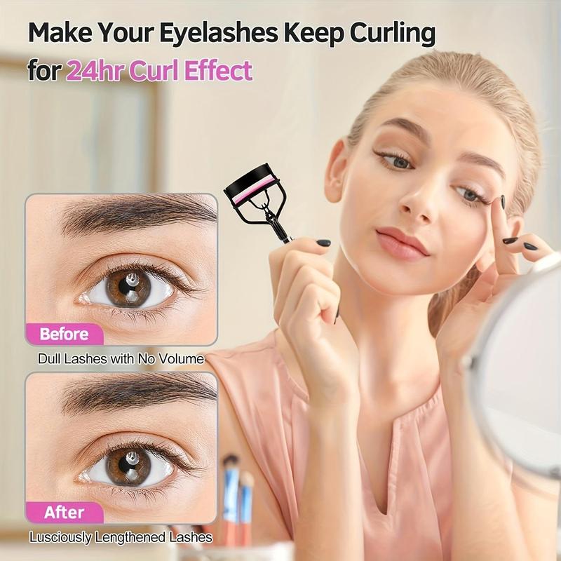 Eyelash Curler Set with Replacement Strips, Precision Beauty Tool for Curling Lashes, Durable Makeup Tool for Long-lasting Eye Enhancement