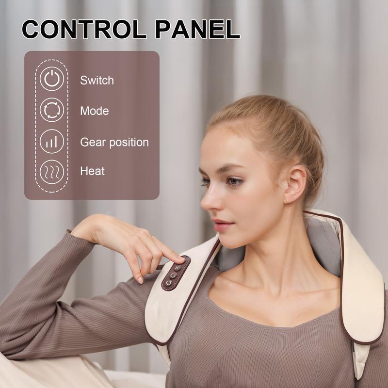 Back Massager Neck Massager  With Heat - Neck and Shoulder Massagers For Pain Relief Deep Tissue 5D Simulate Human Hand Grasping Adjustable  massager