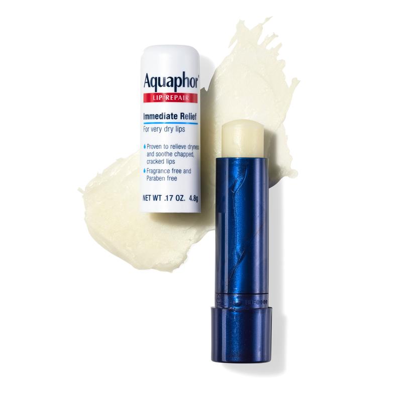 Aquaphor Lip Repair Stick Moisturizing Lip Balm for Dry and Chapped Lips, 0.17 Oz, Pack of 2