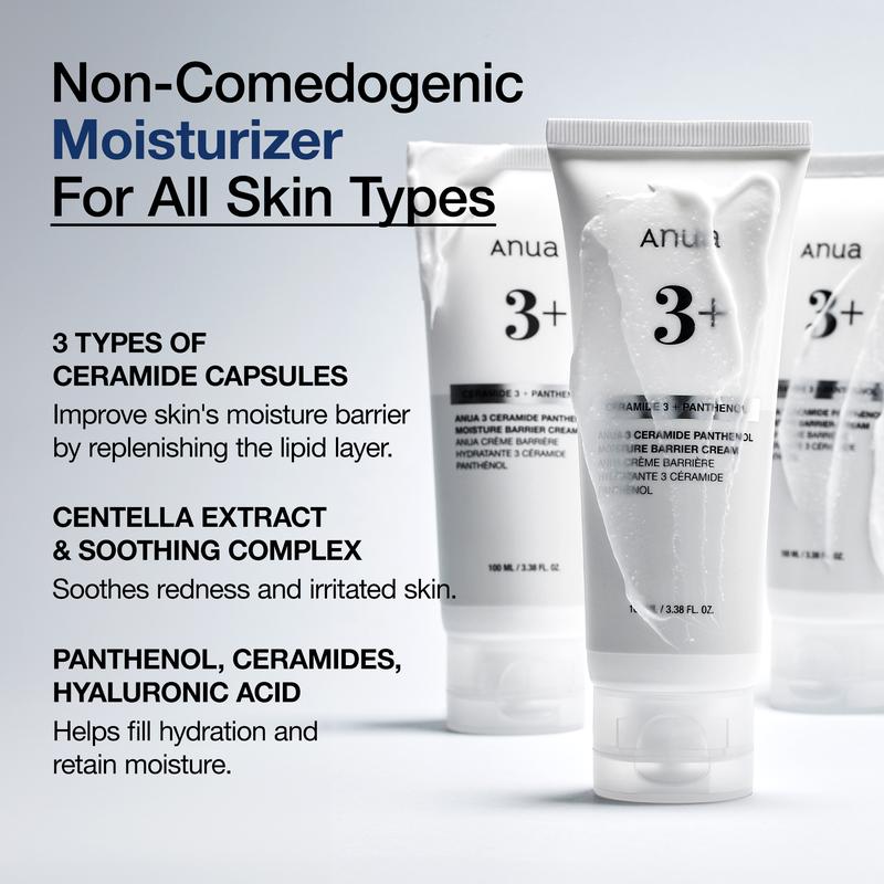 [Anua Official Shop] 3 Ceramide Panthenol Moisture Barrier Cream | Hyaluronic Acid, Non Comedogenic, Moisturizer, Korean Skin Care (100ml 3.38 fl.oz.)