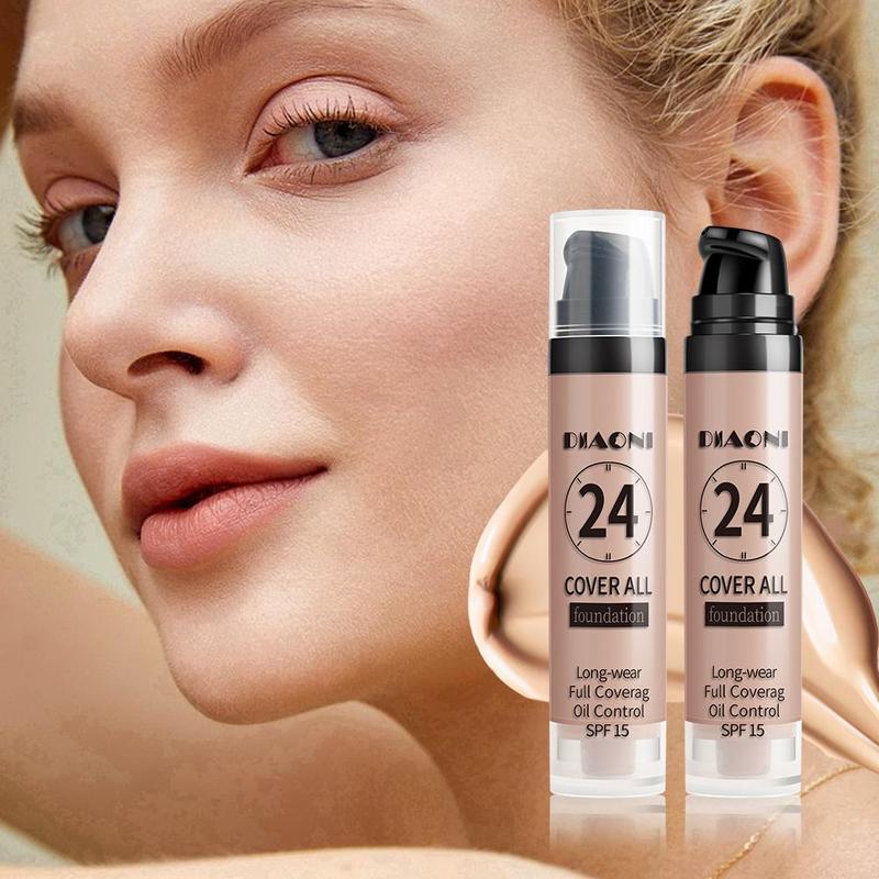 Long-lasting Foundation, 1 Count Moisturizing Coverage Makeup Cream, Lightweight Concealer Foundation, Christmas Gift