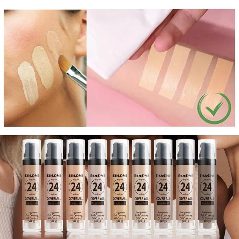 Long-lasting Foundation, 1 Count Moisturizing Coverage Makeup Cream, Lightweight Concealer Foundation, Christmas Gift