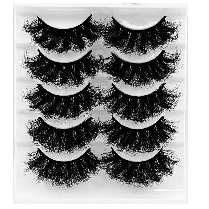 Fluffy False Eyelashes for Eyelash Extension, 5 Pairs Curly & Thick Eyelashes for Eyelashes Extensions, Full Volume Eyelash for Lashes Extension, Spider Lashes, Christmas Gift