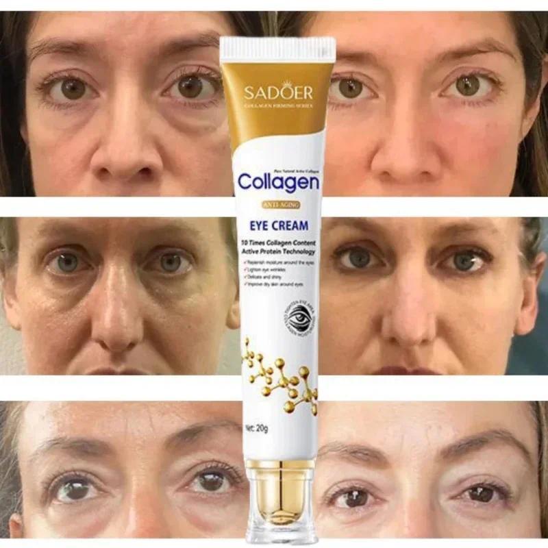 Instant Eye Bag Removal Cream Collagen Anti-Wrinkle Fade Fine Lines Firming Skin Anti Dark Circle Puffiness Eye Care