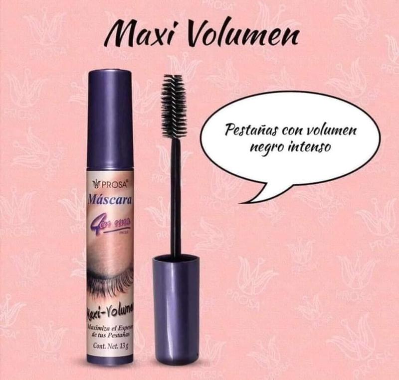 PROSA Maxi-Volume Black 4 in 1 Eyelash Mascara Makeup Aloe