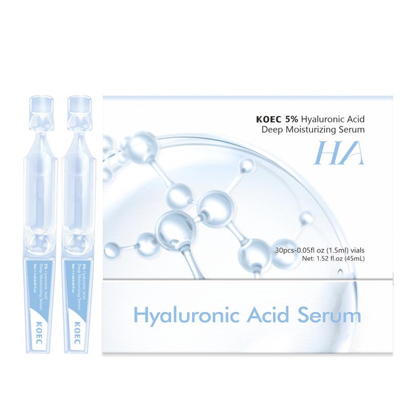 Ultra-Hydrating Serum -Vegan | 5% Hyaluronic Acid Glass Skin Single-Use Vials Skincare Comfort