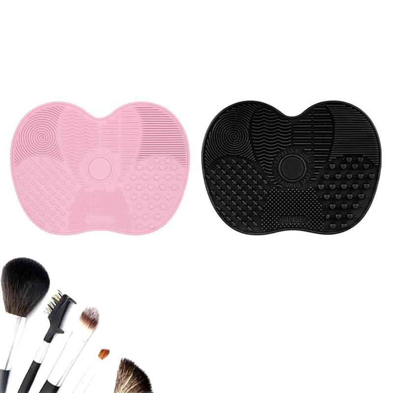 Comfort Silicone Makeup Brush Cleansing Mat, 1 3 Counts Cosmetic Brush Cleaning Pad with Suction Cup, Lightweight Makeup Brush Cleaning Pad, Makeup Cosmetic Tool for Women & Girls, Summer Gift, Christmas Gift