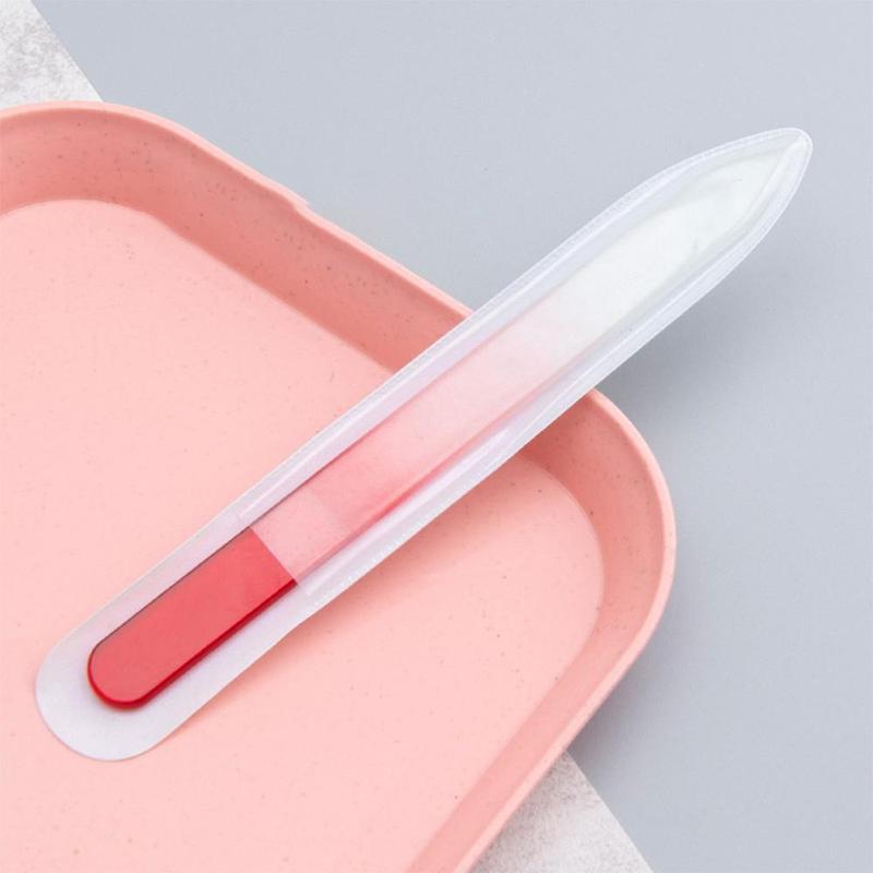 Ombre Nail File, 1 Count Glass Nail File Tool, Portable Nail Polish Manicure Tool, Gentle Manicure File Strip, Great for Daily Nail Care & Nail Art, Professional Manicure Stick