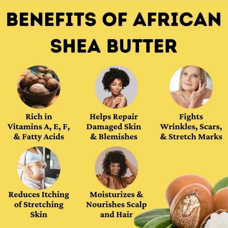 African Shea Butter, 100% Natural Multi Purpose Moisturizer