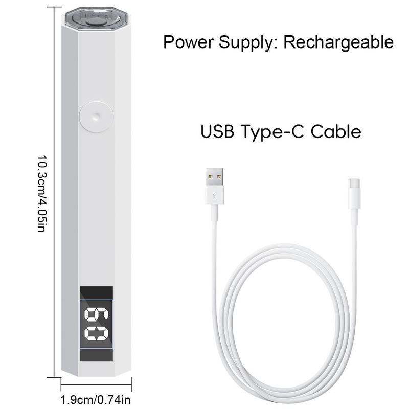 LED Portable UV Nail Lamp with Time Indicator, 1 Count USB Rechargeable Small UV Light for Gel Nails, Dryer & Polish Nail Glue Light for Home Nail Salon, Christmas Gift