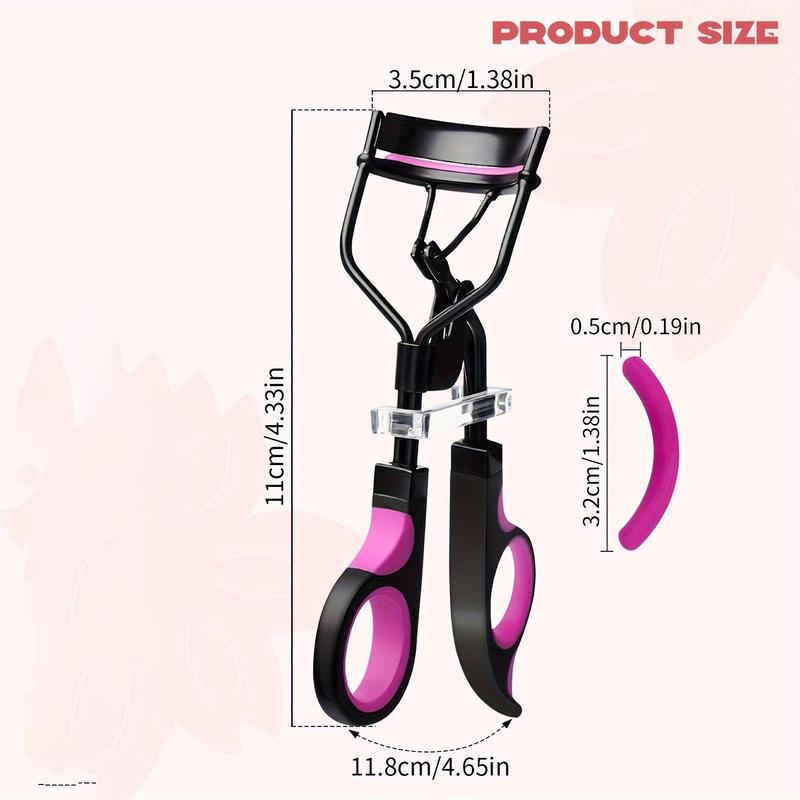 Eyelash Curler Set with Replacement Strips, Precision Beauty Tool for Curling Lashes, Durable Makeup Tool for Long-lasting Eye Enhancement