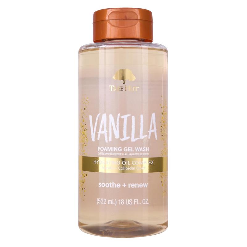 Tree Hut Vanilla Foaming Gel Wash | Cleanse and Soften Skin without Stripping Moisture | Made with Our Hydrating Oil Complex | 18 Fl Oz. Tree Hut