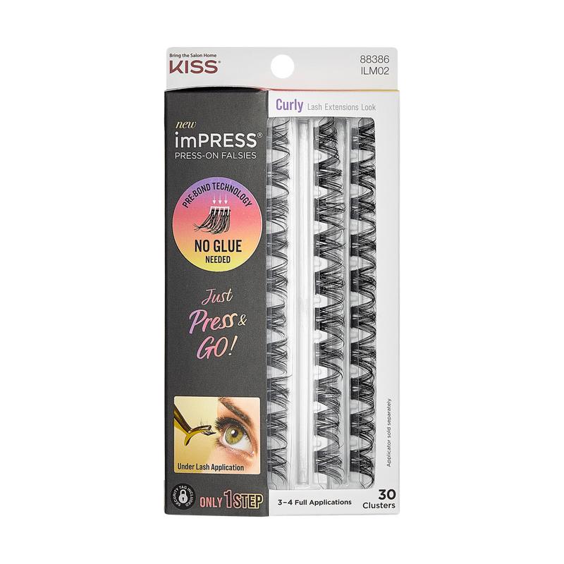 imPRESS Falsies Self Adhesive Eyelashes Refills 30 Clusters - Curly