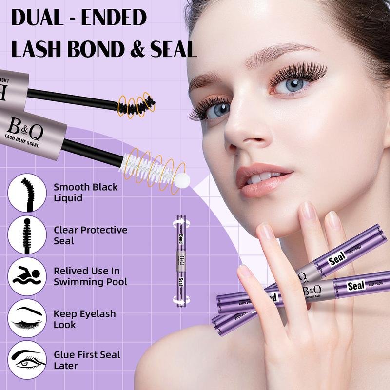 B&Q LASH l Z01 Natural Lash Kit l 144-156pcs Individual Lash Clusters, D Curl DIY Lashes Extension, Waterproof Long Lasting false eyelashes