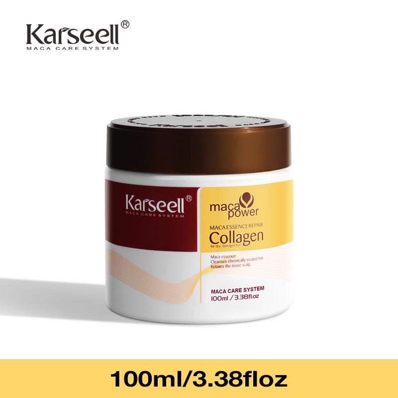 Karseell Small Sample (3.38floz 100ml) maca power Collagen Hair Care DeepRepair Conditioning Argan Oil Comfort Essence suitablefor all hair types