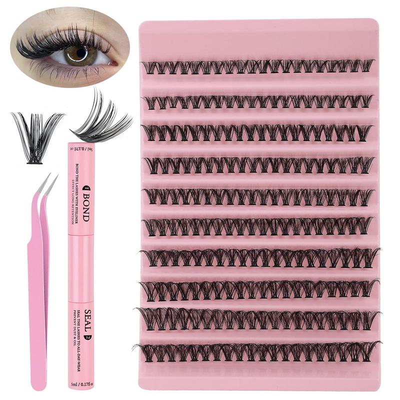 Natural Look Eyelash Extensions, 1 Set Mixed Length Individual False Eyelashes, Self Grafting Curl Eyelashes, Eye Makeup Enhancement for Women & Girls